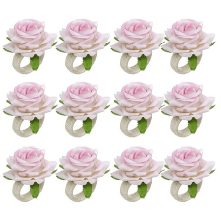 Wweis 12pcs Napkin Ring Reusable Romantic Table Decoration Rose Flower For Wedding clearance!
Wweis 12pcs Napkin Ring Reusable Romantic Table Decoration Rose Flower For Wedding clearance!