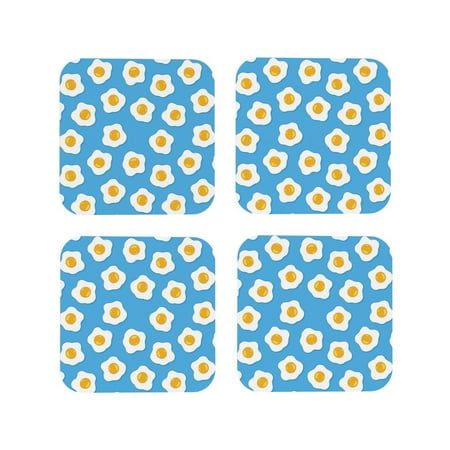 Leather Coasters Set of 4 - Cute Fried Egg Turquoise Lightweight Non-Slip Drink Coasters for Desk Anti-Scalding Desk Cup Coasters for Office Table Decor Square
Leather Coasters Set of 4 - Cute Fried Egg Turquoise Lightweight Non-Slip Drink Coasters for Desk Anti-Scalding Desk Cup Coasters for Office Table Decor Square