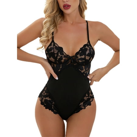 YCCOTO Womens Sexy Lace Lingerie Bodysuit Backless Babydoll See Through Sleepwear One Piece Nightwear
YCCOTO Womens Sexy Lace Lingerie Bodysuit Backless Babydoll See Through Sleepwear One Piece Nightwear