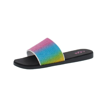 Sugar Womens Rhinestone Embellished Flip-Flops