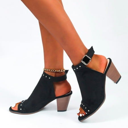 Cathalem Summer Women Flock Solid Color Buckle Strap Casual Breathable Fish Mouth Square Heels Shoes Sandals Sandals Women Black 7
Cathalem Summer Women Flock Solid Color Buckle Strap Casual Breathable Fish Mouth Square Heels Shoes Sandals Sandals Women Black 7