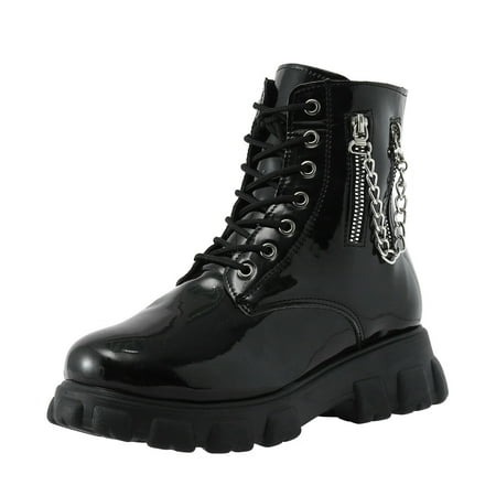 Mackneog Ladies British Style Solid Color Bright Chain Side Zipper Thick Soled Short Boots Gift on Clearance
Mackneog Ladies British Style Solid Color Bright Chain Side Zipper Thick Soled Short Boots Gift on Clearance