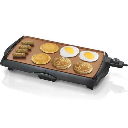 

Large Ceramic Electric Griddle Nonstick - for Family Meals Breakfast Lunch Dinner (200 sq. In)