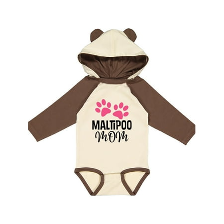 Inktastic Maltipoo Mom Maltese Poodle Gift Baby Girl Long Sleeve Bodysuit