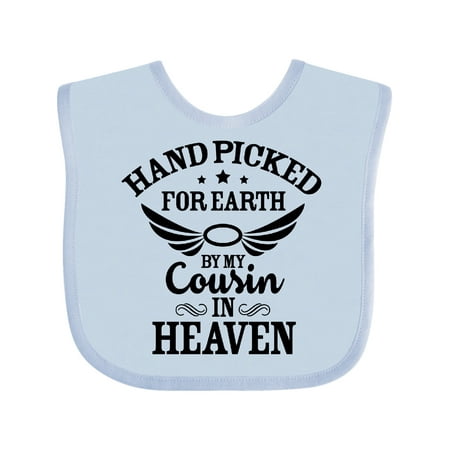 Inktastic Handpicked for Earth by My Cousin in Heaven with Angel Wings Gift Baby Boy or Baby Girl Bib
Inktastic Handpicked for Earth by My Cousin in Heaven with Angel Wings Gift Baby Boy or Baby Girl Bib