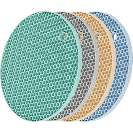 Silicone Trivets for Hot Dishes Pots & Pans Round Trivet Mat Pot Holders Jar Opener & Spoon Rest Non Slip Kitchen Hot Pads Heat Resistant Mat for Table & Counter Mats Set 4 Mixing Color
Silicone Trivets for Hot Dishes Pots & Pans Round Trivet Mat Pot Holders Jar Opener & Spoon Rest Non Slip Kitchen Hot Pads Heat Resistant Mat for Table & Counter Mats Set 4 Mixing Color