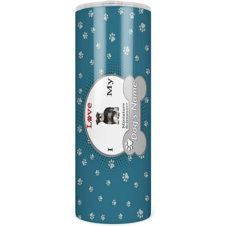 Athenstics Insulated Travel Skinny Tumbler Personalized Custom Name I Love My Dog Miniature Schnauzer 30oz Stainless Steel with Lid and Straw
Athenstics Insulated Travel Skinny Tumbler Personalized Custom Name I Love My Dog Miniature Schnauzer 30oz Stainless Steel with Lid and Straw