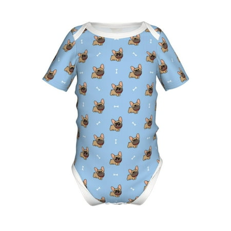 Lukts Brown French Bulldog Print Baby Short Sleeve Romper Onesie for Newborn Baby Boys and Girls-
Lukts Brown French Bulldog Print Baby Short Sleeve Romper Onesie for Newborn Baby Boys and Girls-