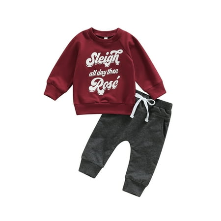 xingqing 0-3Y Christmas Toddler Boy Girl 2Pcs Outfit Long Sleeve O Neck Letter Print Sweatshirt Pants Spring Autumn Outfits Wine Red 6-12 Months
xingqing 0-3Y Christmas Toddler Boy Girl 2Pcs Outfit Long Sleeve O Neck Letter Print Sweatshirt Pants Spring Autumn Outfits Wine Red 6-12 Months