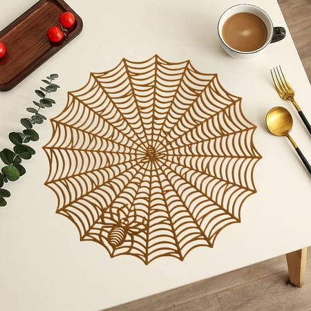 UAEBM Halloween Spider Themed Insulation Placemat Black PVC Heat Resistant Table Mat Decorative Kitchen Dish Mat for High Temperature Bronze
UAEBM Halloween Spider Themed Insulation Placemat Black PVC Heat Resistant Table Mat Decorative Kitchen Dish Mat for High Temperature Bronze