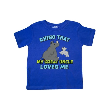 Inktastic Rhino That My Great Uncle Loves Me With Cute Rhinos Gift Toddler Boy or Toddler Girl T-Shirt
Inktastic Rhino That My Great Uncle Loves Me With Cute Rhinos Gift Toddler Boy or Toddler Girl T-Shirt