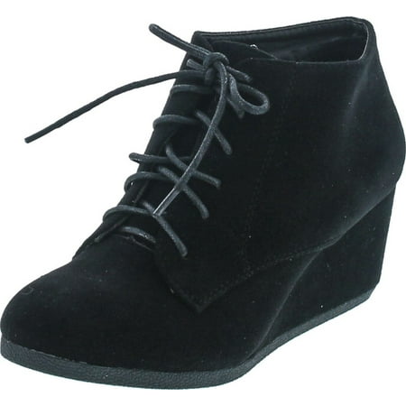 Bella Marie Brenda-11 Women s High Top lace up rounded toe platform wedge suede booties Black 6
Bella Marie Brenda-11 Women s High Top lace up rounded toe platform wedge suede booties Black 6