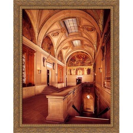 Boston Public Library 28x34 Large Gold Ornate Wood Framed Canvas Art by John Singer Sargent