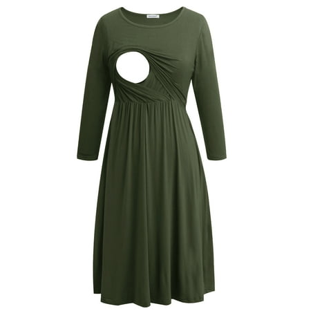 Smallshow Women s Patchwork Maternity Nursing Dress 3/4 Sleeve Dress for Breastfeeding
Smallshow Women s Patchwork Maternity Nursing Dress 3/4 Sleeve Dress for Breastfeeding