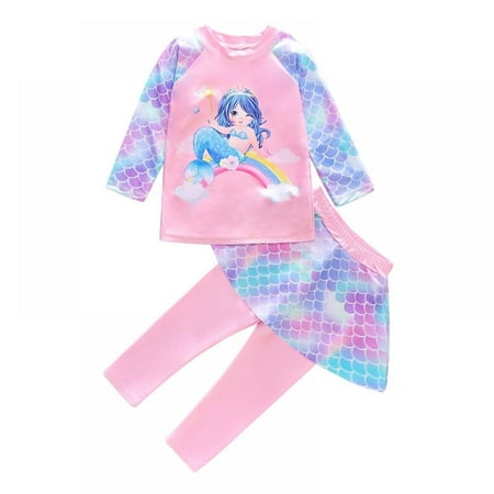 Esho Toddler Girls Two Pieces Rashguard Swimsuit Set Long Sleeve Bathing Suits Swimwear Set 12M-8T
Esho Toddler Girls Two Pieces Rashguard Swimsuit Set Long Sleeve Bathing Suits Swimwear Set 12M-8T