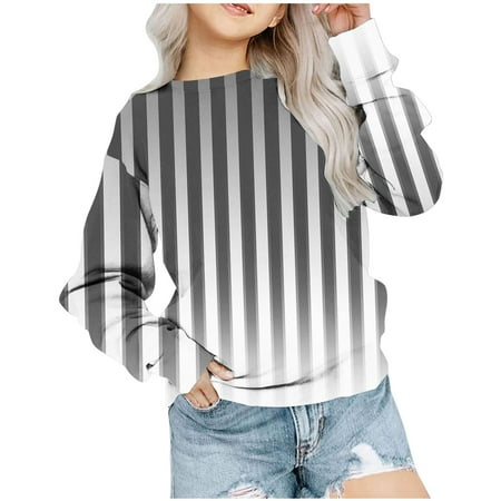 LNWUY (1-12 Years) Men s and Women s Casual Round Neck Long-Sleeved Sweater Shirt with Gradient Stripe Printing Skin-Friendly Comfy Shirt Gray 7 Years
LNWUY (1-12 Years) Men s and Women s Casual Round Neck Long-Sleeved Sweater Shirt with Gradient Stripe Printing Skin-Friendly Comfy Shirt Gray 7 Years