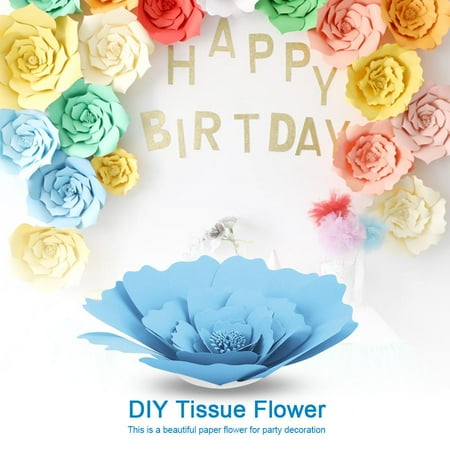 YLSHRF DIY Beautiful Tissue Paper Flower Decoration for Birthday Wedding Party , Wedding Party Decoration,Paper Flower
