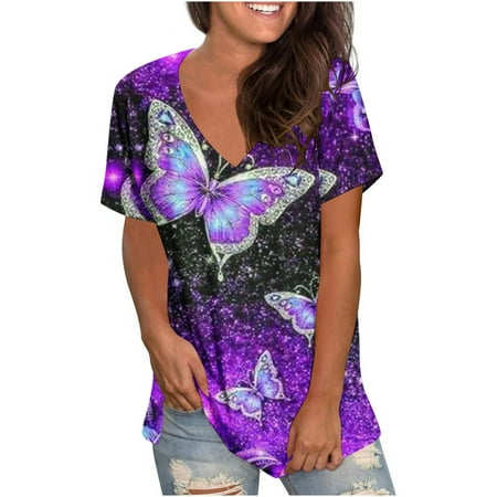 Corset Tops for Women Women s Fashion Printing Casual V-neck Short Sleeve Loose T-shirt Tops Oversized T Shirts for Women Purple XL
Corset Tops for Women Women s Fashion Printing Casual V-neck Short Sleeve Loose T-shirt Tops Oversized T Shirts for Women Purple XL
