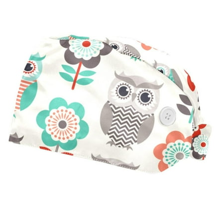 2PCS Working Cap with Buttons and Sweatband Adjustable Tie Back Hats Bouffant Caps Owl Scrub Turban Hat
2PCS Working Cap with Buttons and Sweatband Adjustable Tie Back Hats Bouffant Caps Owl Scrub Turban Hat