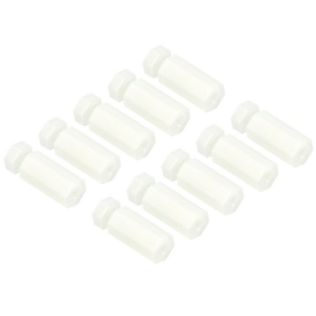 Uxcell M4x15+6mm Nylon Hex Spacer Standoffs PCB Standoff Screws Nuts 1Set/100Pcs