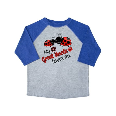 Inktastic My Great Uncle Loves Me with Cute Ladybugs Gift Toddler Boy or Toddler Girl T-Shirt