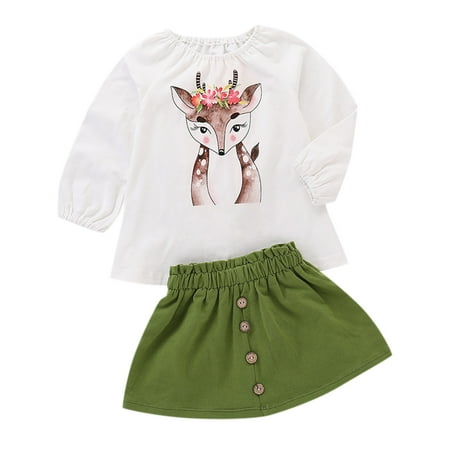 ZHAGHMIN Valentines Day Outfits For Girls 10-12 Toddler Kids Baby Girls Long Sleeve Cute Cartoon Deer Shirt Tops Solid Skirt 2Pcs Outfits Set Sunflower Baby Blankets For Girls Girls Two Piece Set Gi
ZHAGHMIN Valentines Day Outfits For Girls 10-12 Toddler Kids Baby Girls Long Sleeve Cute Cartoon Deer Shirt Tops Solid Skirt 2Pcs Outfits Set Sunflower Baby Blankets For Girls Girls Two Piece Set Gi