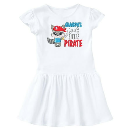 Inktastic Grandpa s Little Pirate Cute Raccoon with Sword Gift Baby Girl Dress