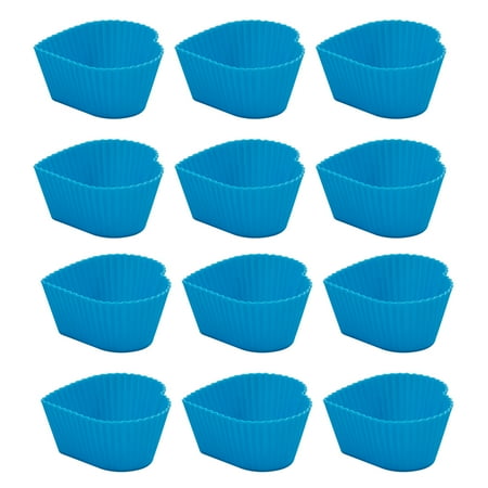 Hloma 12Pcs Muffin Cake Molds Heat Resistant Nonstick DIY Food Grade Silicone Love Heart Shape Cupcake Molds for Dessert Shop
Hloma 12Pcs Muffin Cake Molds Heat Resistant Nonstick DIY Food Grade Silicone Love Heart Shape Cupcake Molds for Dessert Shop