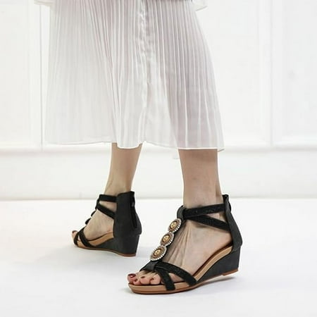 ZBCHLS Women Wedge Shoes: Comfortable Dressy Womens Wedges Sandal with Zipper - Summer Gladiator Platform Sandals Open Toe
ZBCHLS Women Wedge Shoes: Comfortable Dressy Womens Wedges Sandal with Zipper - Summer Gladiator Platform Sandals Open Toe