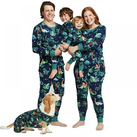 Christmas decorations--Christmas Doggie Pajamas With Dinosaur Pattern