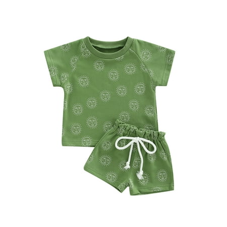 ZIYIXIN Summer Lovely Little Girls Boys 2pcs Clothes Pattern Printed Short Sleeve T Shirts+Shorts Sets Green 4-5 Years
ZIYIXIN Summer Lovely Little Girls Boys 2pcs Clothes Pattern Printed Short Sleeve T Shirts+Shorts Sets Green 4-5 Years