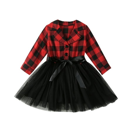 LIhncine Girls Dress Toddler Girls Long Sleeve Plaid Patchwork Mesh Princess Dress Outwear For Children Clothes Girls Summer Dress(Red 3-4 Years)
LIhncine Girls Dress Toddler Girls Long Sleeve Plaid Patchwork Mesh Princess Dress Outwear For Children Clothes Girls Summer Dress(Red 3-4 Years)