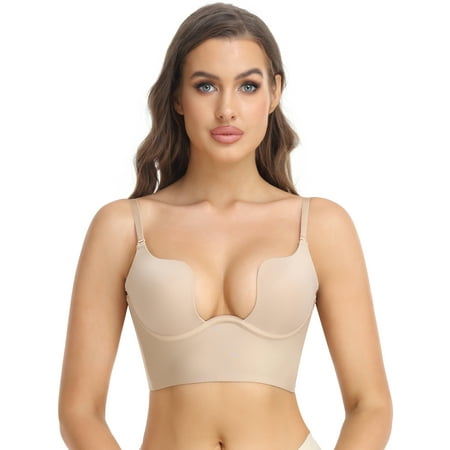 MISS MOLY Women s Deep Plunge Bra Push up Low Cut Seamless Backless Bra for Dress with Adjustable Straps
MISS MOLY Women s Deep Plunge Bra Push up Low Cut Seamless Backless Bra for Dress with Adjustable Straps