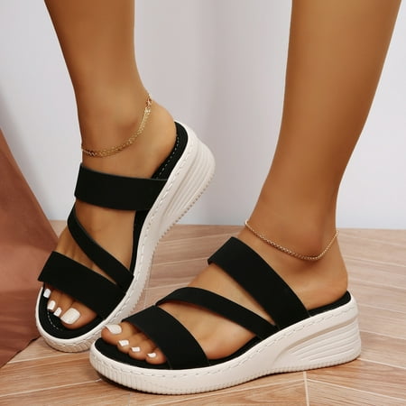〖Yilirongyumm〗 Black 42 Sandals Women Ladies Fashion Solid Color Leather Strap Combination Wedge Platform Sandals
〖Yilirongyumm〗 Black 42 Sandals Women Ladies Fashion Solid Color Leather Strap Combination Wedge Platform Sandals