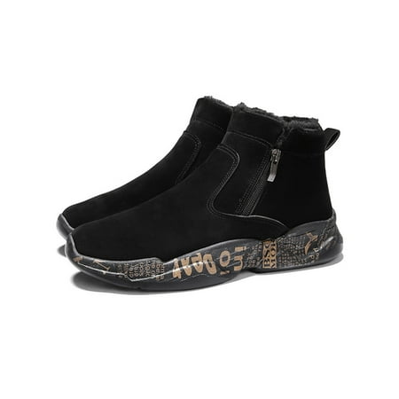 Avamo Men Snow Boots Slip On Warm Booties Plush Lined Winter Boot Work Ankle Bootie Outdoor Non-Slip Faux Fur Walking Shoes Black Gold 6.5
Avamo Men Snow Boots Slip On Warm Booties Plush Lined Winter Boot Work Ankle Bootie Outdoor Non-Slip Faux Fur Walking Shoes Black Gold 6.5