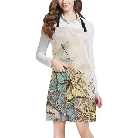 ASHLEIGH Elegant Pastel Butterflies Drangonfly and Hand Drawn Flowers Adjustable Bib Apron with Pockets Commercial Restaurant and Home Kitchen Apron for Women Men
ASHLEIGH Elegant Pastel Butterflies Drangonfly and Hand Drawn Flowers Adjustable Bib Apron with Pockets Commercial Restaurant and Home Kitchen Apron for Women Men