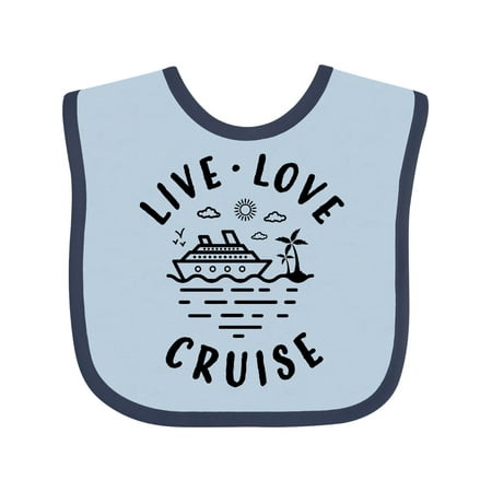 Inktastic Live Love Cruise Gift Baby Boy or Baby Girl Bib