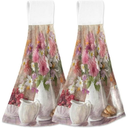 Hyjoy Hanging Kitchen Towel 12 x 17 Inch Vase Bouquet Towel Set 2 Pieces of Dry Towels for Kitchen Bathroom Laundry Room Table
Hyjoy Hanging Kitchen Towel 12 x 17 Inch Vase Bouquet Towel Set 2 Pieces of Dry Towels for Kitchen Bathroom Laundry Room Table