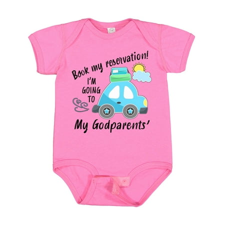 Inktastic Book My Reservation! I m Going to My Godparents Gift Baby Boy or Baby Girl Bodysuit
Inktastic Book My Reservation! I m Going to My Godparents Gift Baby Boy or Baby Girl Bodysuit