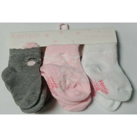 Kensie Baby 6 Pair Baby Girl Socks White/Pink/Gray (Sock Size: 6-12 Month)
Kensie Baby 6 Pair Baby Girl Socks White/Pink/Gray (Sock Size: 6-12 Month)