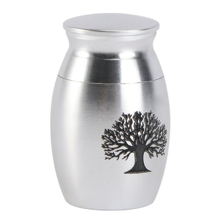 NUOLUX 1Pc Pet Cinerary Casket Stainless Steel Pet Urn Classic Pet Ash Urn Can