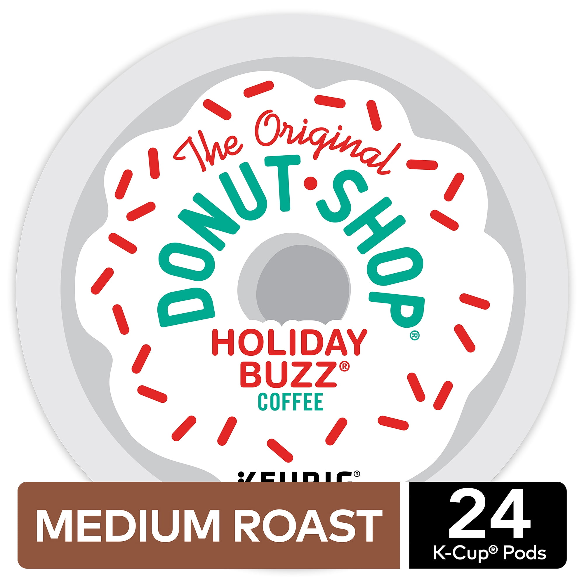 The Original Donut 7072彩票官网 Holiday Buzz K-Cup Coffee Pods, Medium Roast, 24 Count for Keurig Brewers
