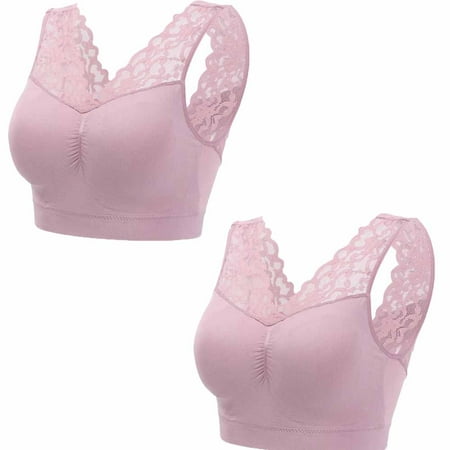 2Pcs Women s Sexy Lace Deep V Bralette Comfort Revolution Crop Top Full Figured Supportive Wirefree Bra Plus Size Pink+Pink M-3XL
2Pcs Women s Sexy Lace Deep V Bralette Comfort Revolution Crop Top Full Figured Supportive Wirefree Bra Plus Size Pink+Pink M-3XL