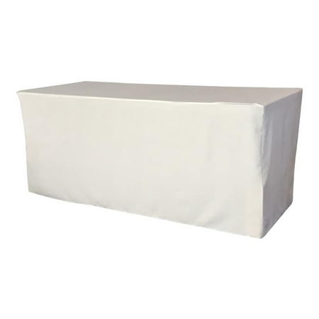 

TCpop-fit-96x30x30-WhiteP11 2.77 lbs Polyester Poplin Fitted Tablecloth White