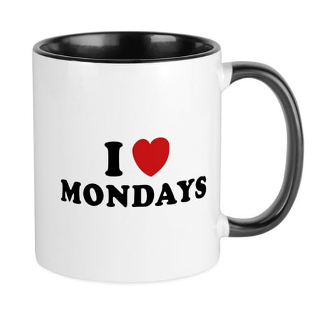 CafePress - I Love Mondays Mug - Ceramic Coffee Tea Novelty Mug Cup 11 oz