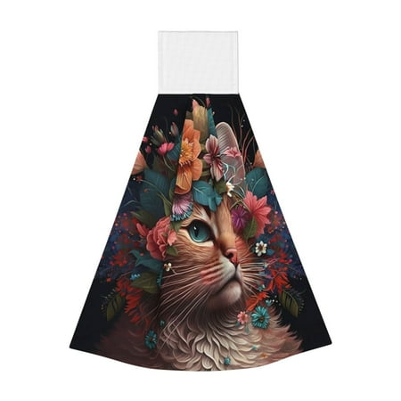 Jgfou Flower Crown Cat Print Coral Fleece Microfiber Hanging Hand Towel Soft Premium Dishcloths Multi-Purpose Dust and Stain Removal Cleaning Supplies
Jgfou Flower Crown Cat Print Coral Fleece Microfiber Hanging Hand Towel Soft Premium Dishcloths Multi-Purpose Dust and Stain Removal Cleaning Supplies