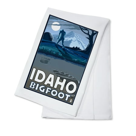 Idaho Bigfoot (100% Cotton Tea Towel Decorative Hand Towel Kitchen and Home)