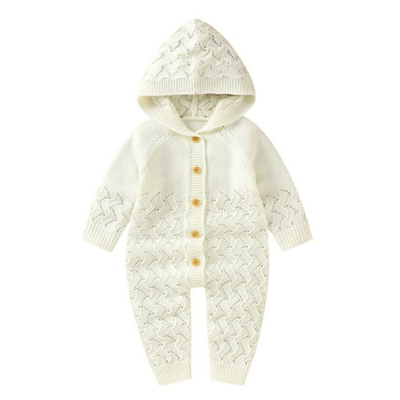 AIMAOMI Baby Girls Boys Cotton Knitted Hooded Sweater Romper Jumpsuit Outfits H
AIMAOMI Baby Girls Boys Cotton Knitted Hooded Sweater Romper Jumpsuit Outfits H