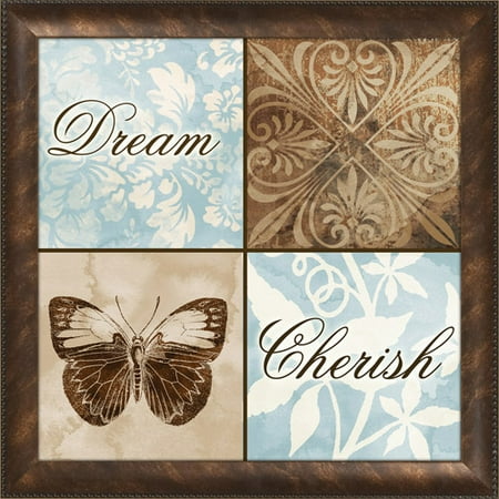 Floral Dream Typography Framed Art