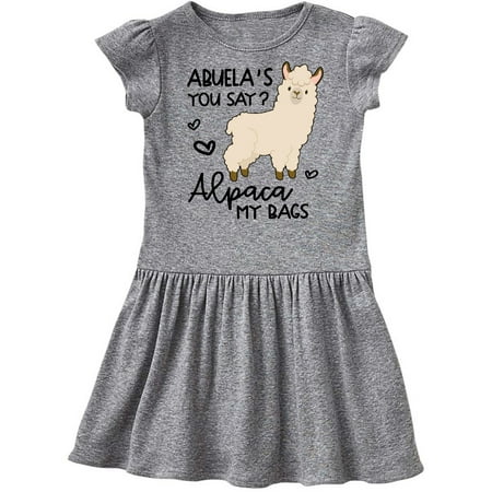 Inktastic Abuela s You Say Alpaca My Bags Gift Toddler Girl Dress